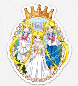 Royalty Medallion Moon Sticker